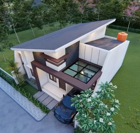 Desain dengan Shed and Flat Roof